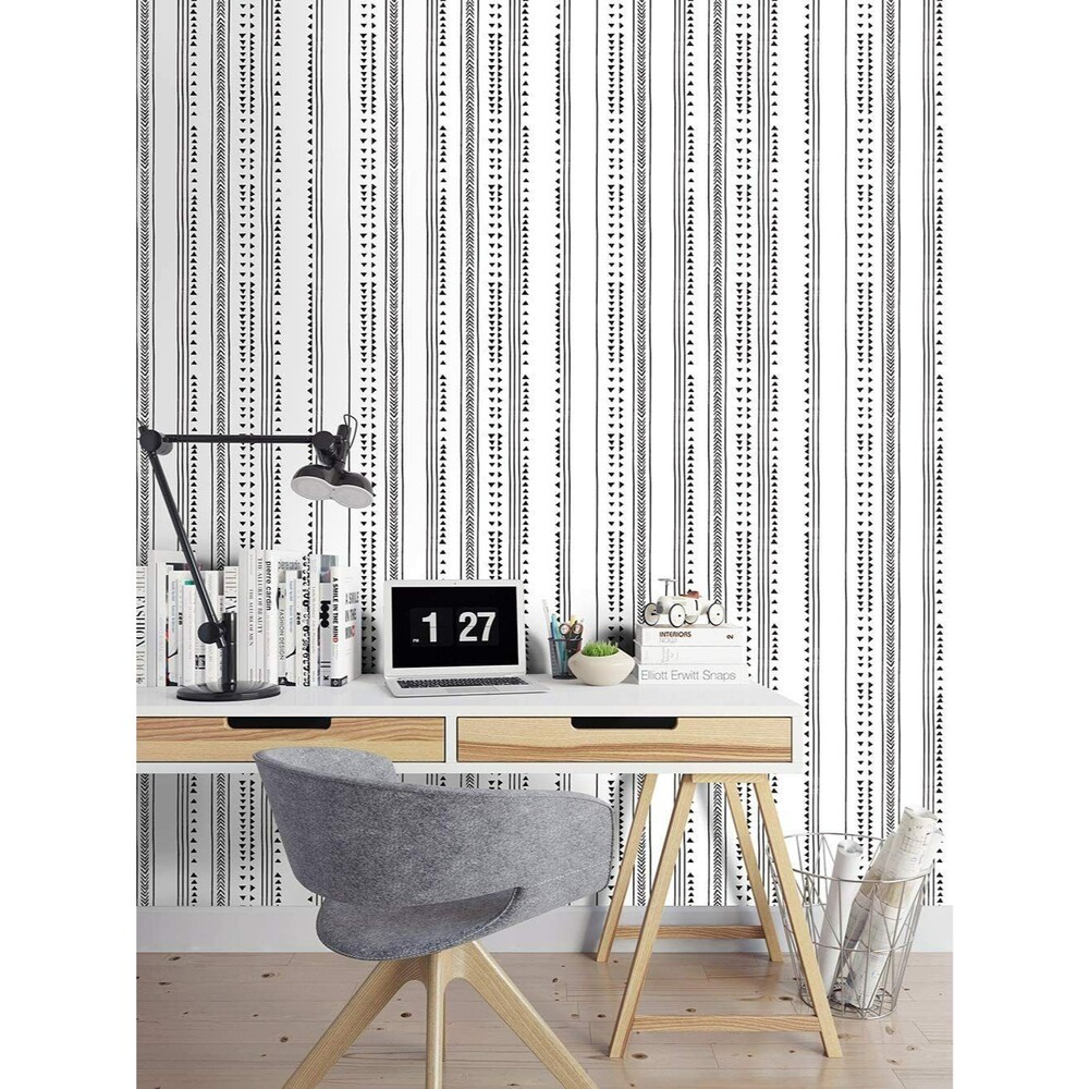 Geometric Pattern Modern Minimalist Wallpaper Self-Adhesive Peel&Stick 17.7x118